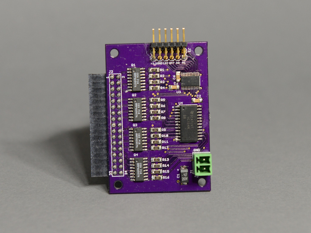 The front side of the bar graph driver board.