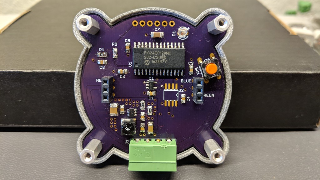 This board has a lot of experiments including a MEMS oscillator, a custom switching power supply, and a new low-ESR capacitor for the PIC24's Vcap pin.