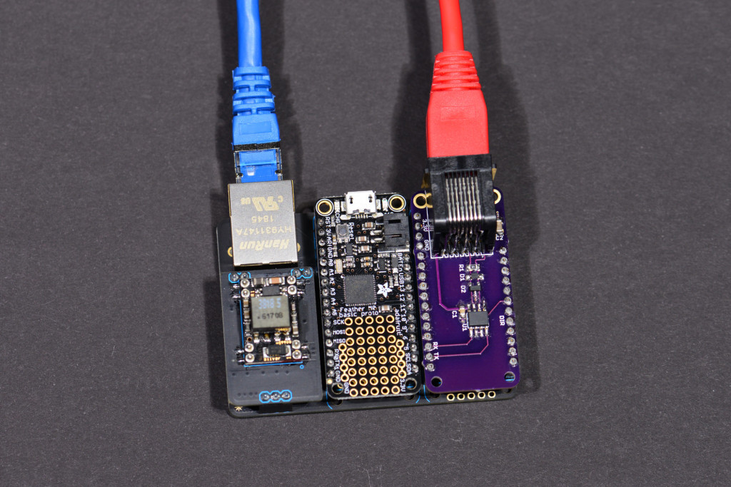 Once the software is debugged, the USB cable can be disconnected and the boards powered using the optional PoE module.