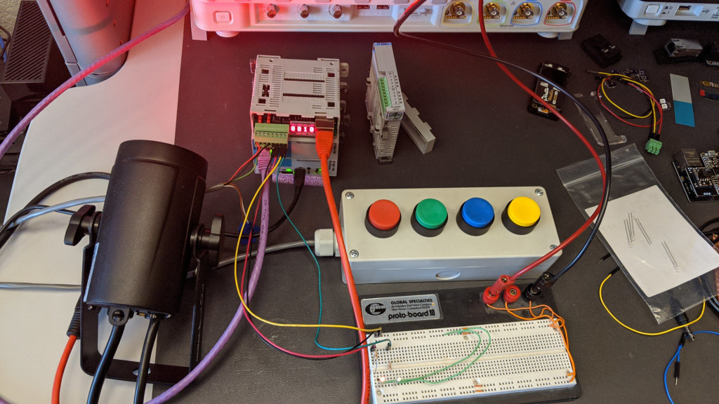 Photo of my prototype module undergoing hardware test.