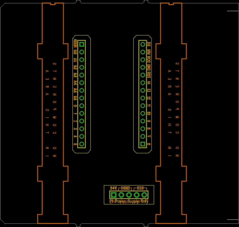 Eagle PCB library package created from P1AM-PROTO perf board Gerbers.