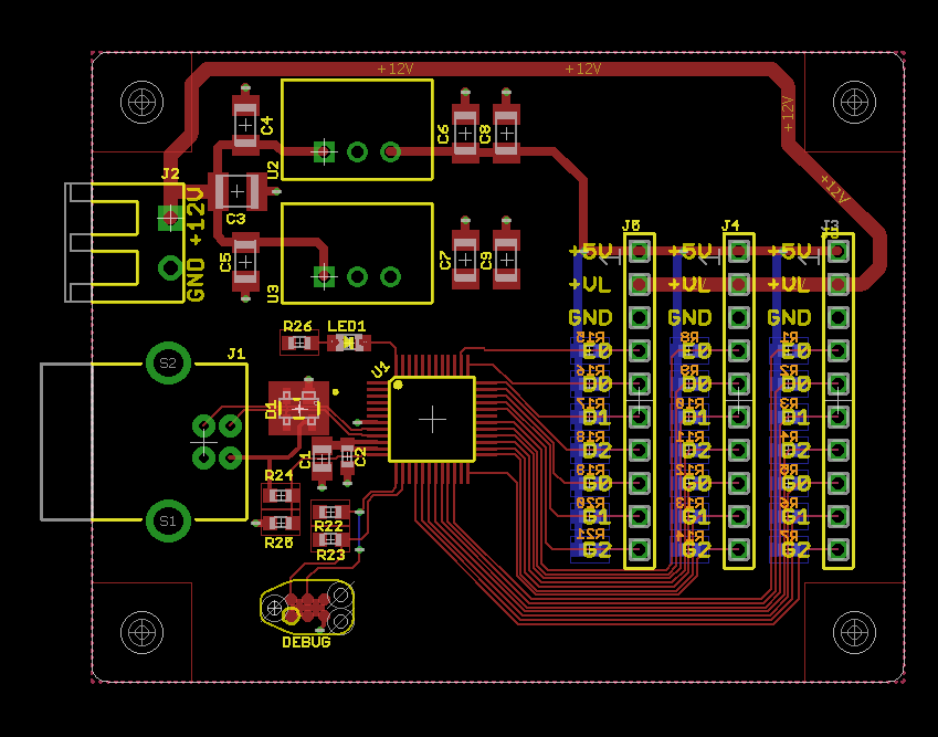 Finished board layout.