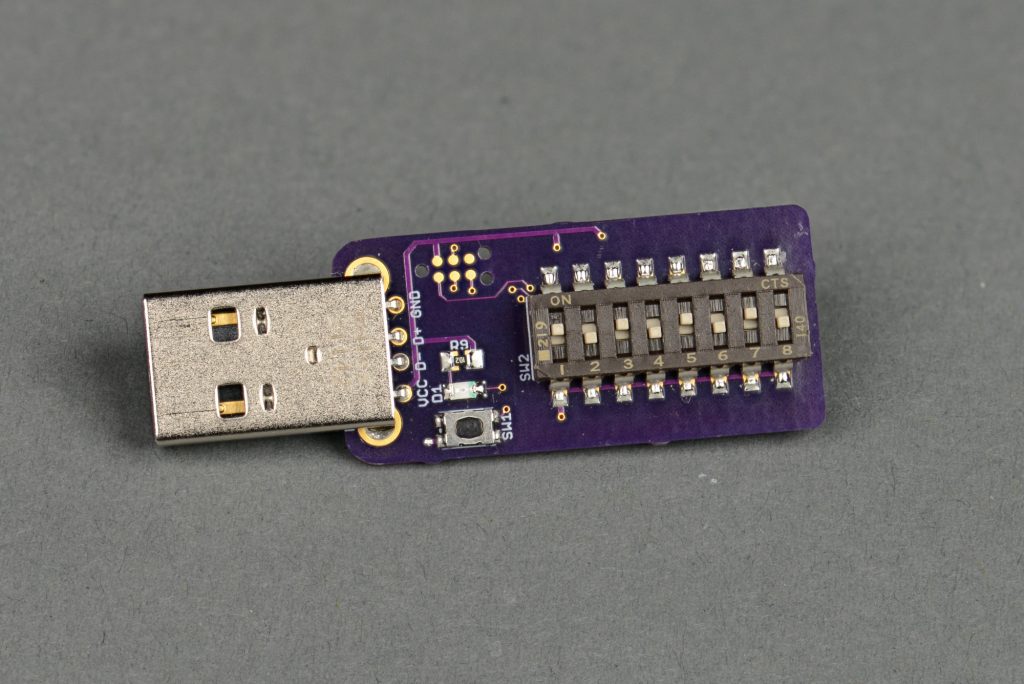 SMD version of the DIP switch USB stick.