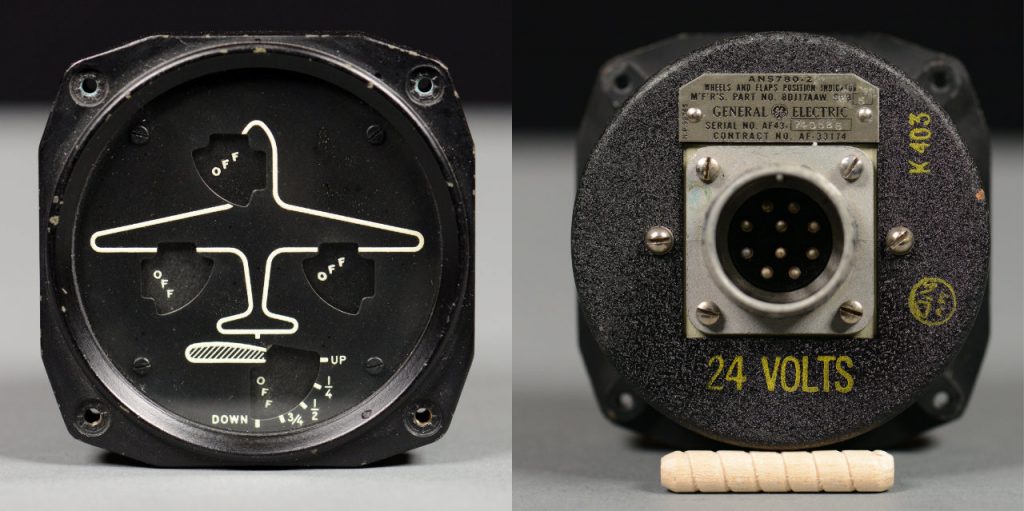 The front and back of the indicator.