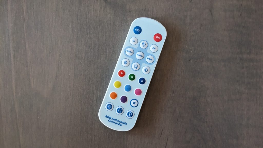 The included RF remote control.