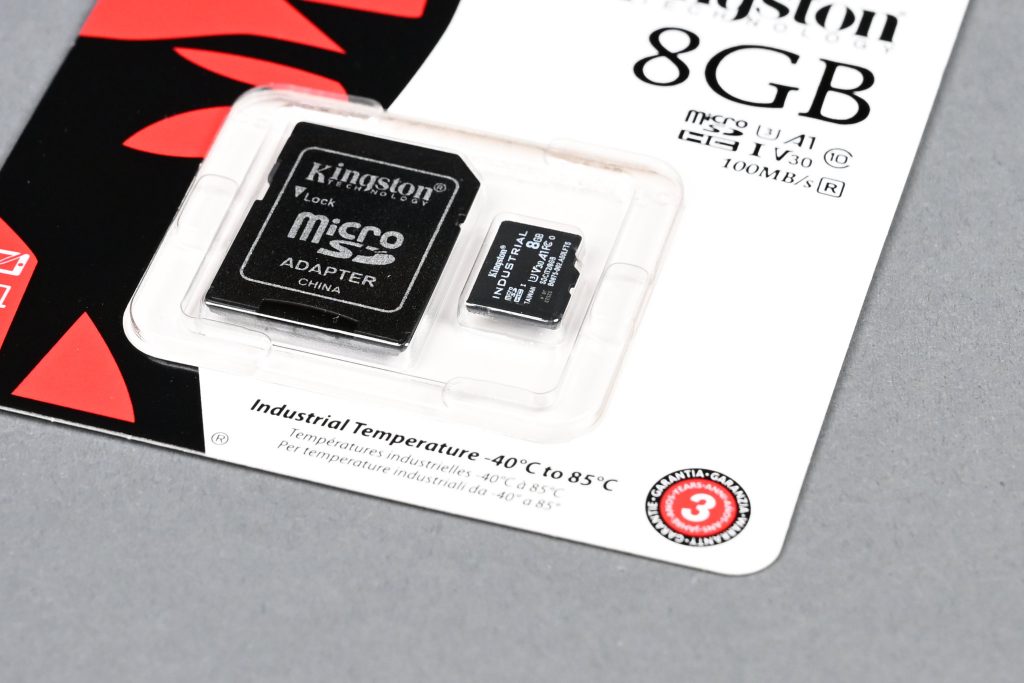The smallest reputable microSD card I could find and easily acquire in 2025.