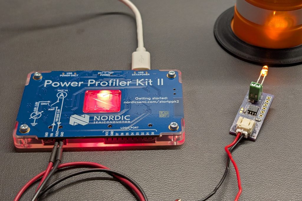 The Nordic PPK II is great for measuring current and estimating battery lifetime.