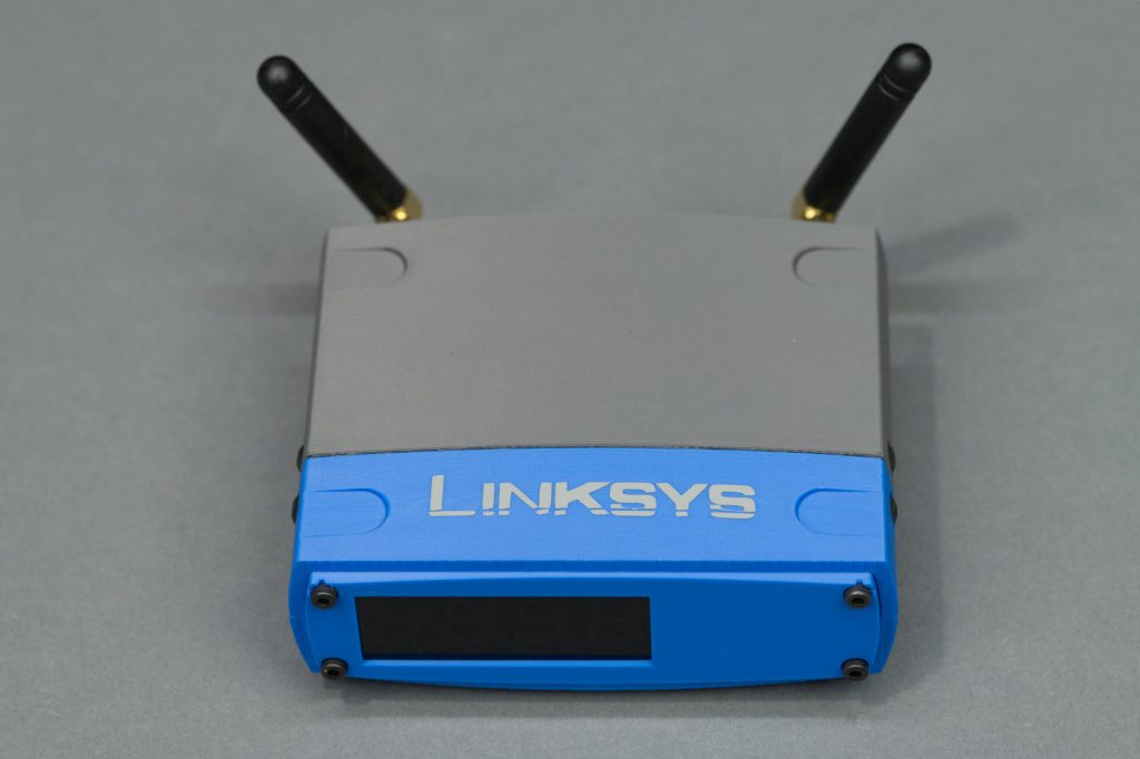 Overhead view of the router clock