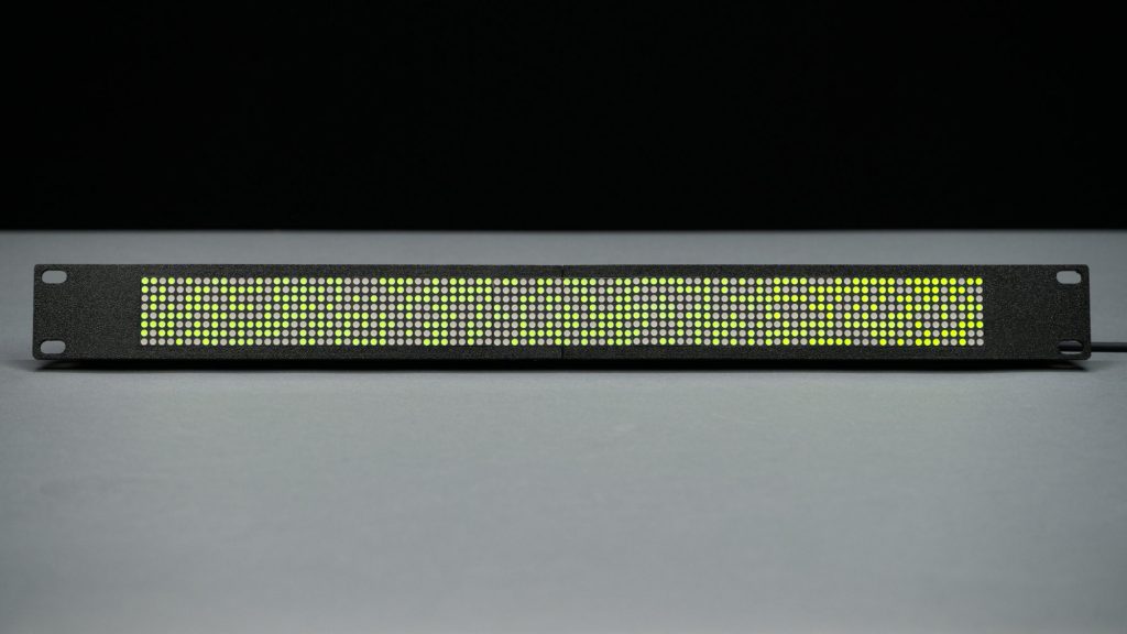 The WOPR LED rack mount filler panel lit up!
