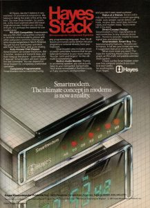 Hayes Stack Advertisement, BYTE Magazine, Volume 6, Number 5, May 1981